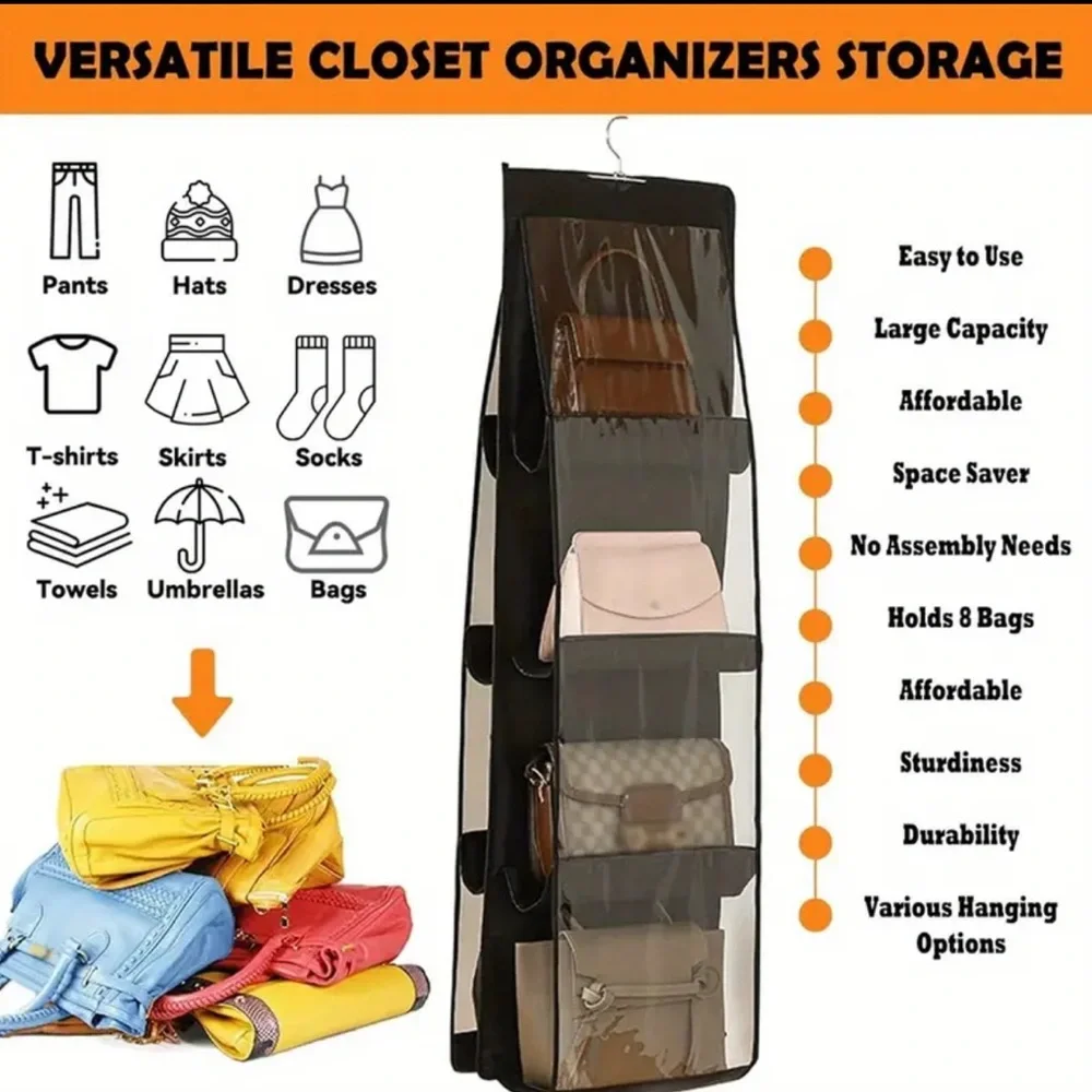 Organizer, 1pc, Hanging Storage Organizer for Handbags, Shoes, Jeans, et…